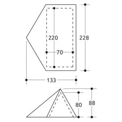CAMP Minima 1 Evo Trekking Tent -Outdoors Shop 3456 3 3231 drw