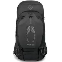 Osprey Atmos AG 65 Trekking Backpack -Outdoors Shop atmosag65 s22 front black 1 2