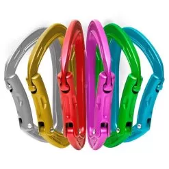 Edelrid Mission Sixpack Set 6 Climbing Carabiners With Bent Gate