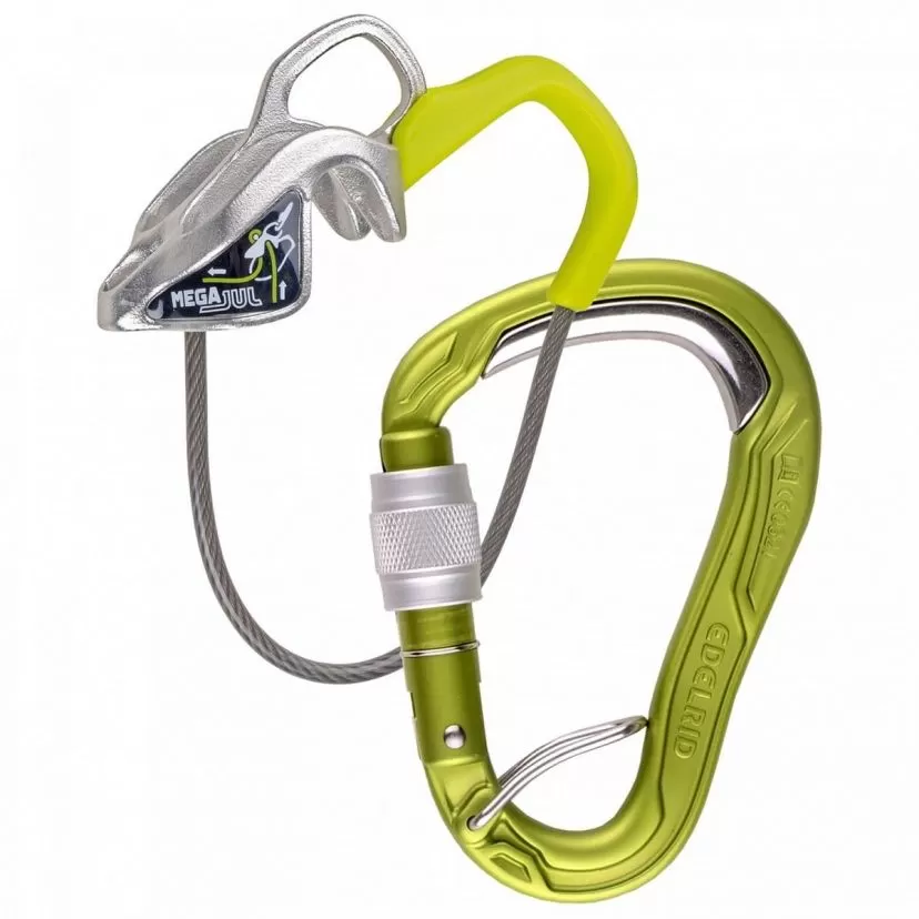 Edelrid Mega Jul Belay Kit Bulletproof Screw Belay Device + Carabiner 3 Edelrid Mega Jul Belay Kit Bulletproof Screw Belay Device + Carabiner