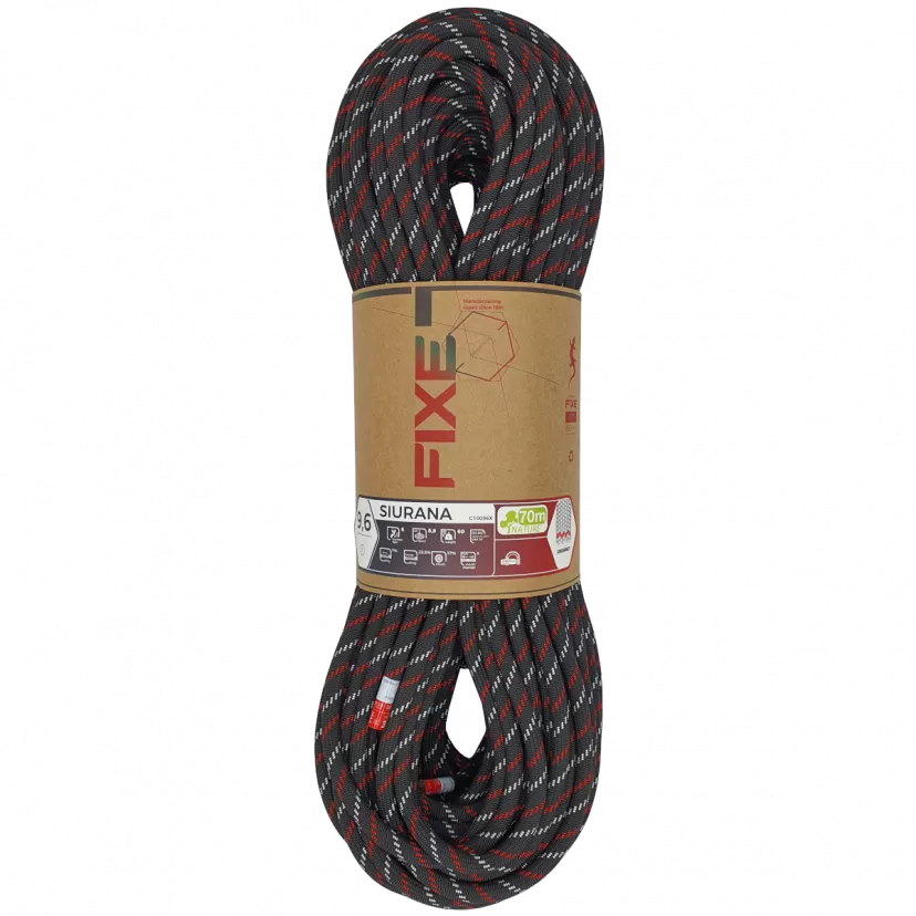 Fixe Siurana Endurance 9.6 Mm Black Climbing Rope 3 Fixe Siurana Endurance 9.6 Mm Black Climbing Rope