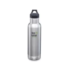 Klean Kanteen Classic Vacuum Insulated Loop Cap 592 Ml Stainless Steel Water Bottle -Outdoors Shop klean kanteen insulated brushed stainless 2