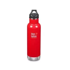 Klean Kanteen Classic Vacuum Insulated Loop Cap 592 Ml Stainless Steel Water Bottle -Outdoors Shop klean kanteen insulated mineral red 2