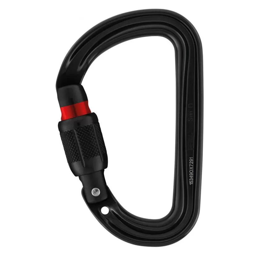 Petzl Sm'D Black Screw Lock Screw-lock Climbing Carabiner