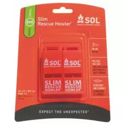 SOL Slim Rescue Howler Whistle 2-pack Emergency Whistle